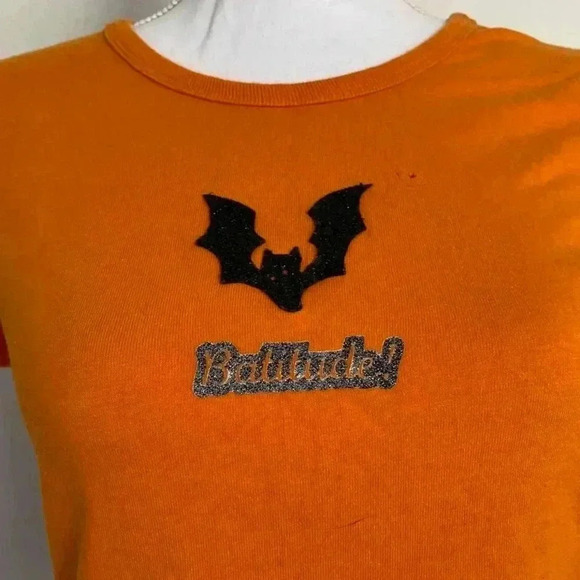 Orange Halloween baby tee. - Picture 2 of 4